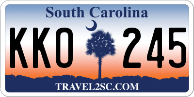 SC license plate KKO245