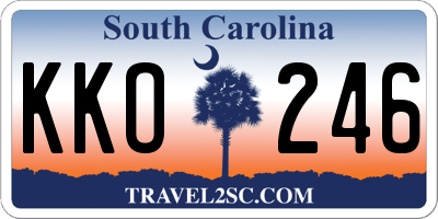 SC license plate KKO246