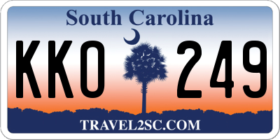 SC license plate KKO249