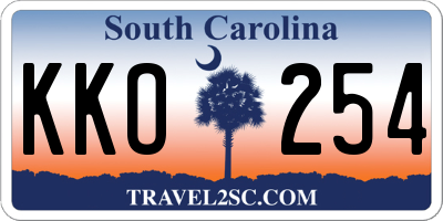 SC license plate KKO254