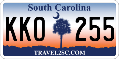 SC license plate KKO255