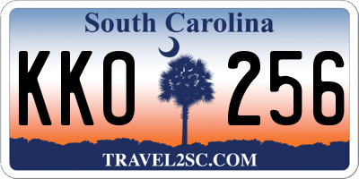 SC license plate KKO256