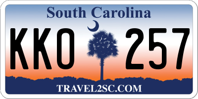 SC license plate KKO257