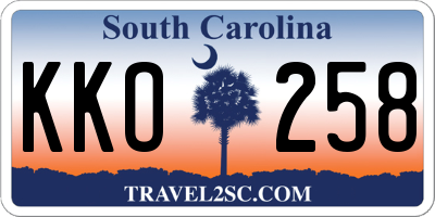 SC license plate KKO258