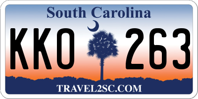 SC license plate KKO263