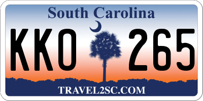 SC license plate KKO265