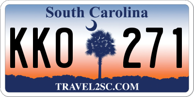 SC license plate KKO271