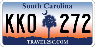 SC license plate KKO272