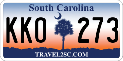 SC license plate KKO273