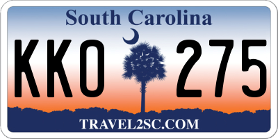 SC license plate KKO275