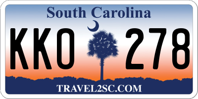SC license plate KKO278