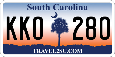 SC license plate KKO280