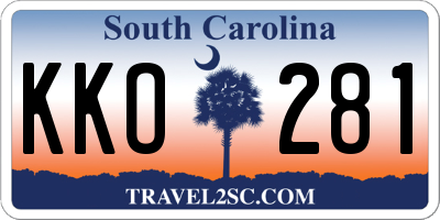 SC license plate KKO281