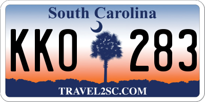 SC license plate KKO283