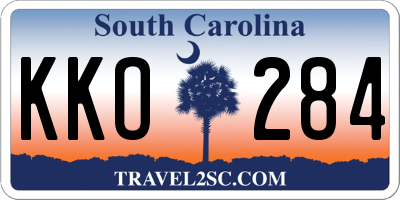 SC license plate KKO284