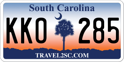SC license plate KKO285