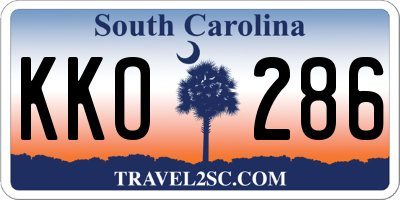 SC license plate KKO286