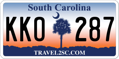 SC license plate KKO287