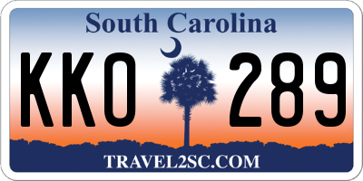 SC license plate KKO289