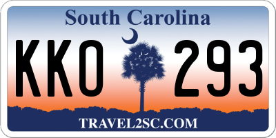 SC license plate KKO293