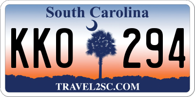 SC license plate KKO294