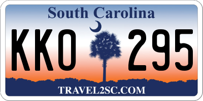 SC license plate KKO295