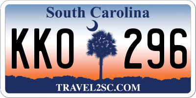 SC license plate KKO296