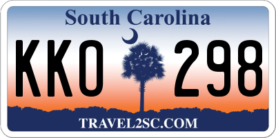 SC license plate KKO298