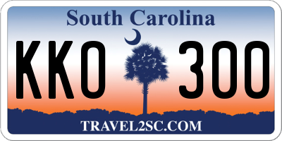 SC license plate KKO300