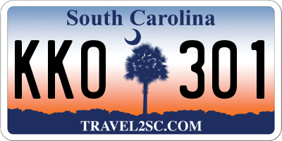 SC license plate KKO301