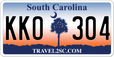 SC license plate KKO304