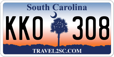 SC license plate KKO308