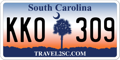 SC license plate KKO309