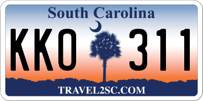 SC license plate KKO311