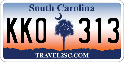 SC license plate KKO313