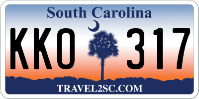 SC license plate KKO317