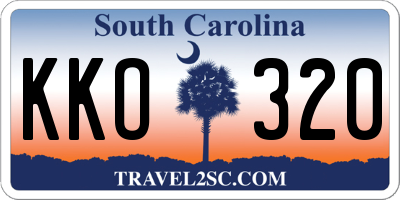 SC license plate KKO320