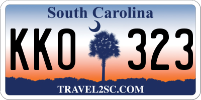 SC license plate KKO323