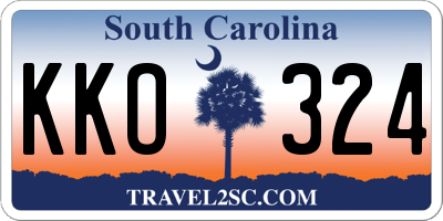 SC license plate KKO324