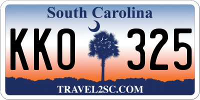 SC license plate KKO325