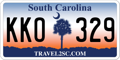 SC license plate KKO329