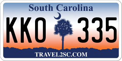 SC license plate KKO335