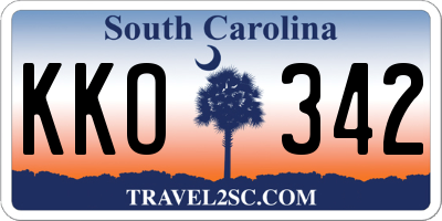 SC license plate KKO342