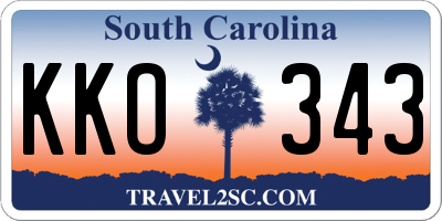 SC license plate KKO343