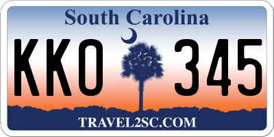 SC license plate KKO345