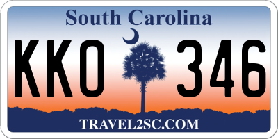 SC license plate KKO346