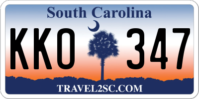 SC license plate KKO347