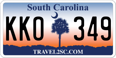 SC license plate KKO349