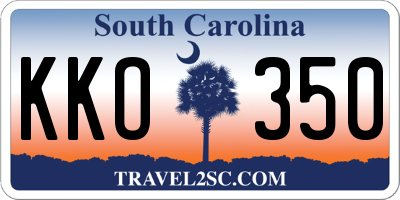 SC license plate KKO350