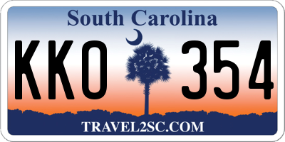 SC license plate KKO354